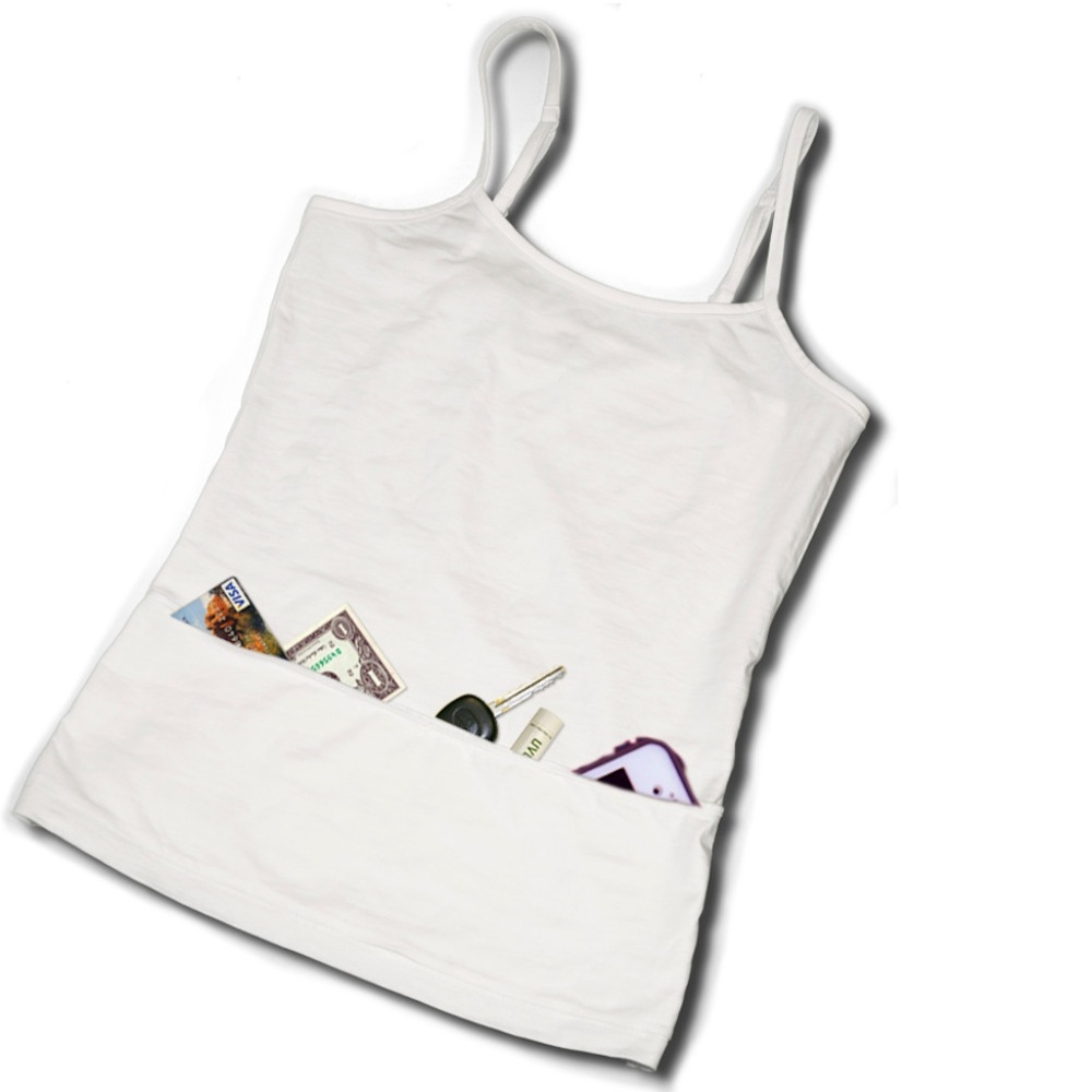 NEW Camisole with Pockets -- White